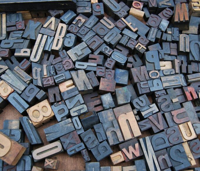 letter wood stamp lot